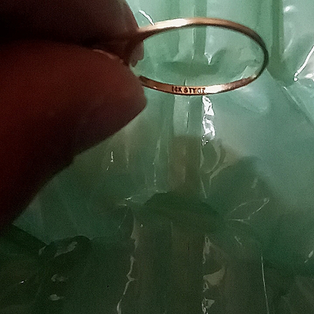 Genuine 14k Gold 2 Stone CZ Ring - Picture 9 of 13